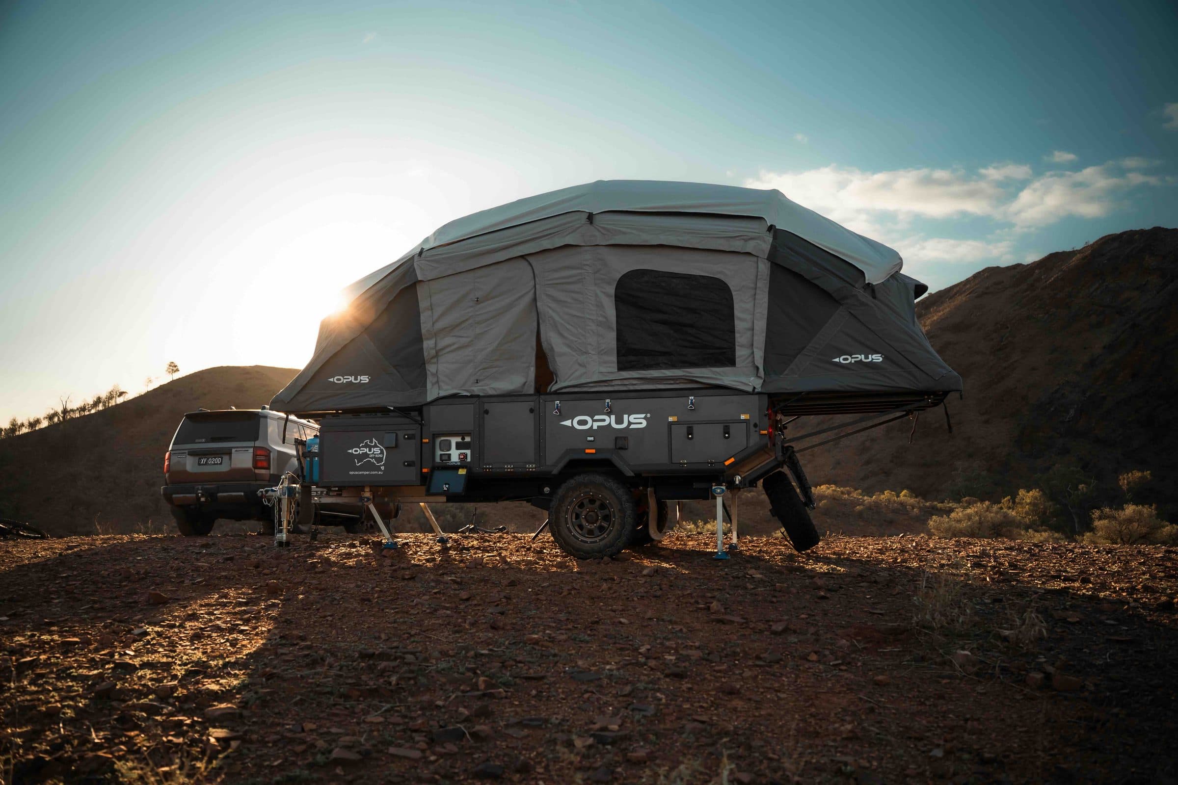 OP4, Camp set up · golden hour